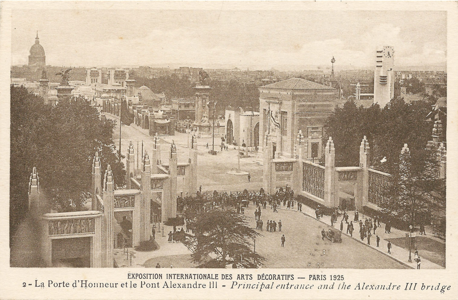 View of the main entrance to the Exposition internationale des Arts décoratifs et industriels Modernes, Paris, 1925. 