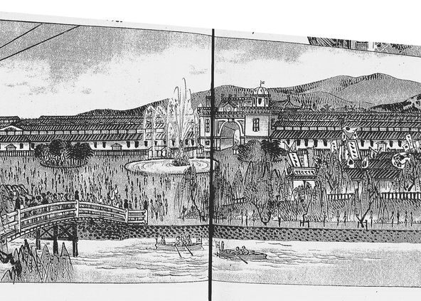 Venue Seen from Keiryu Bridge. Fuzoku gaho n.94 (1895.6.18)