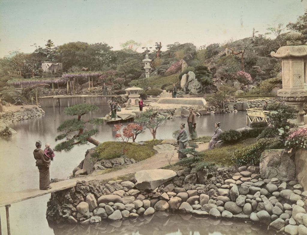 “Prince Hotta’s Garden at Tokio” New York Public Library Digital Collections.