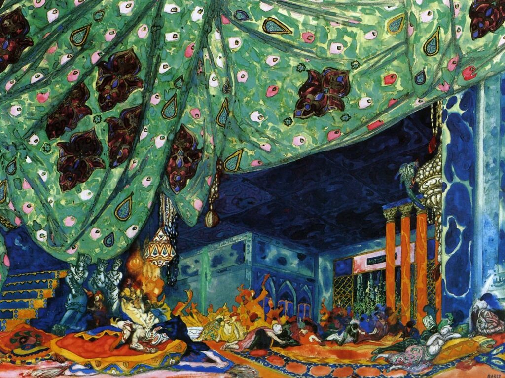 Leon-Bakst-Design-for-the-Set-of-Shéhérazade-1910