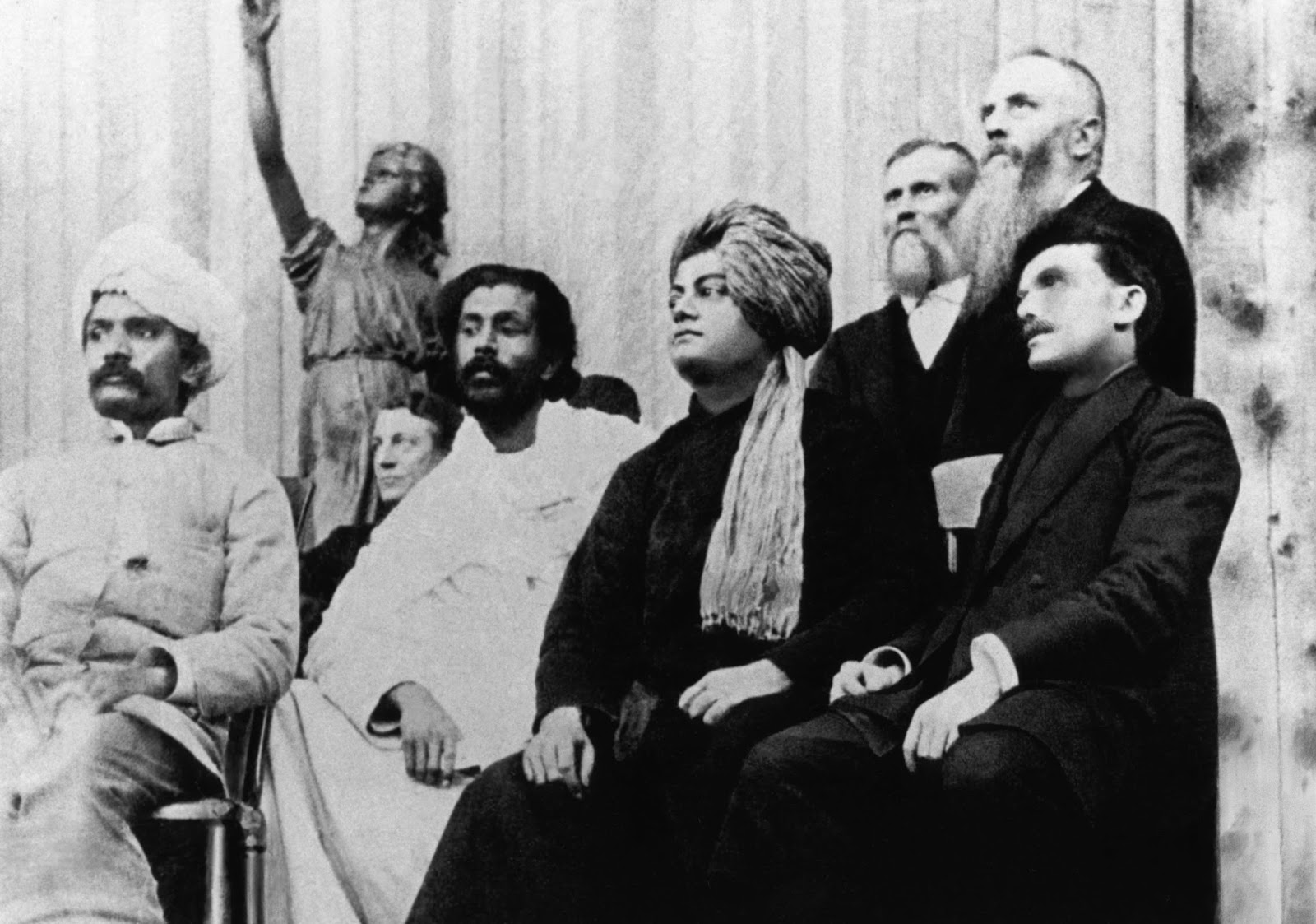 WPR-1893-photo-of-some-Asian-participants-L-to-R-Virchand-Gandhi-Hewivitarne-Dharmapala-Swami-Vivekananda-possibly-G-Bonet-Maury-Date-11-September-1893