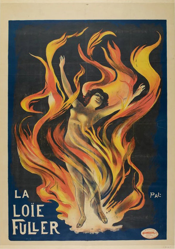 Loïe Fuller Poster rising out of flames