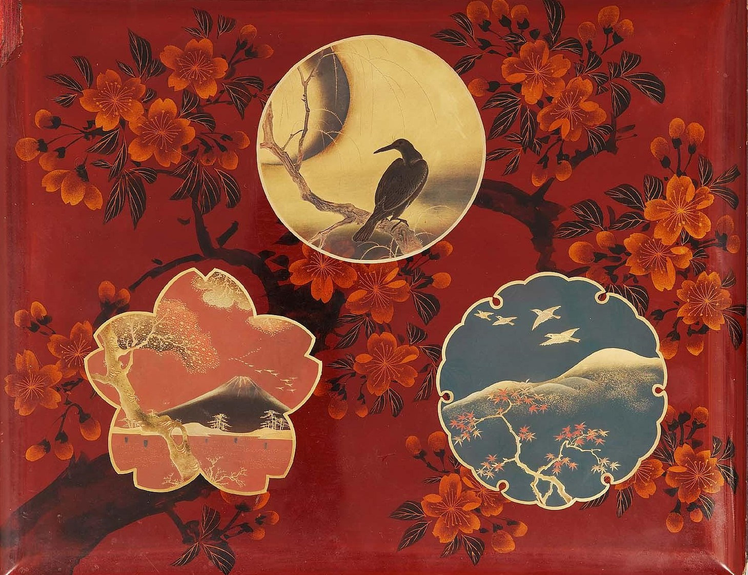 Lacquer Album Cover, Photographer Adolfo Farsari. c. 1886. Source: Museum of Fine Arts Boston