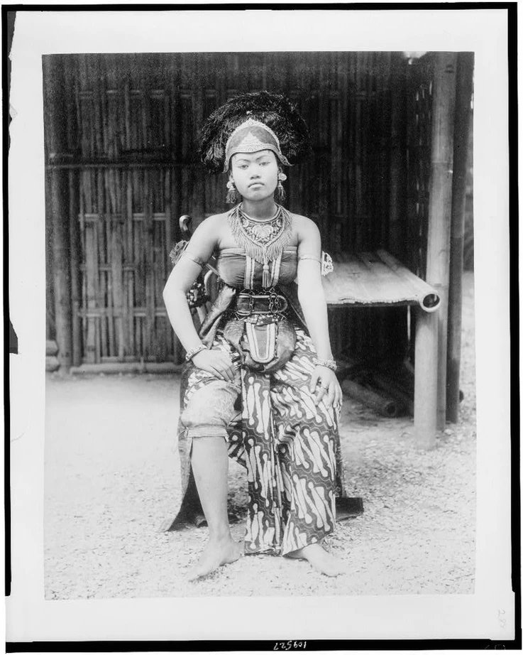 Female Javanese dancer, full-length portrait, seated, in costume, Paris Exposition, 1889 (Source: Library of Congress, Prints and Photographs LC-USZ62-109527)