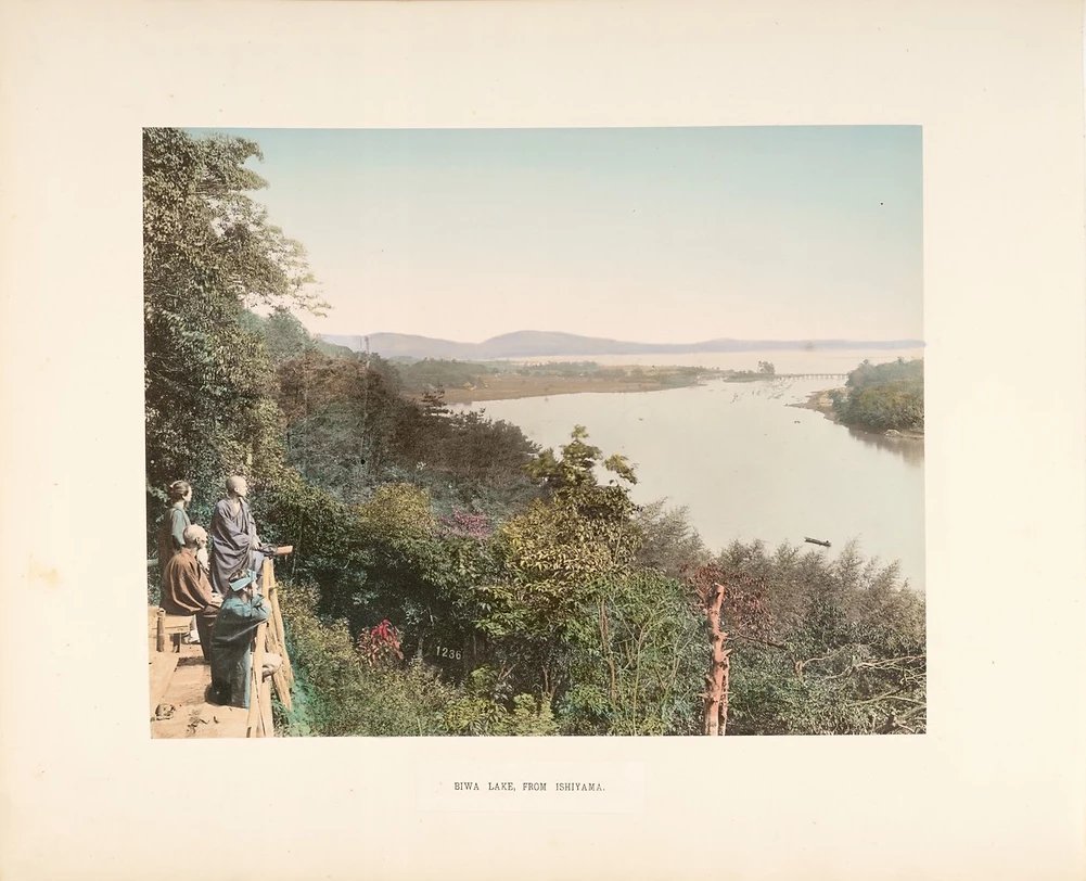 Biwa Lake, from Ishiyama, Kusakabe Kimbei
