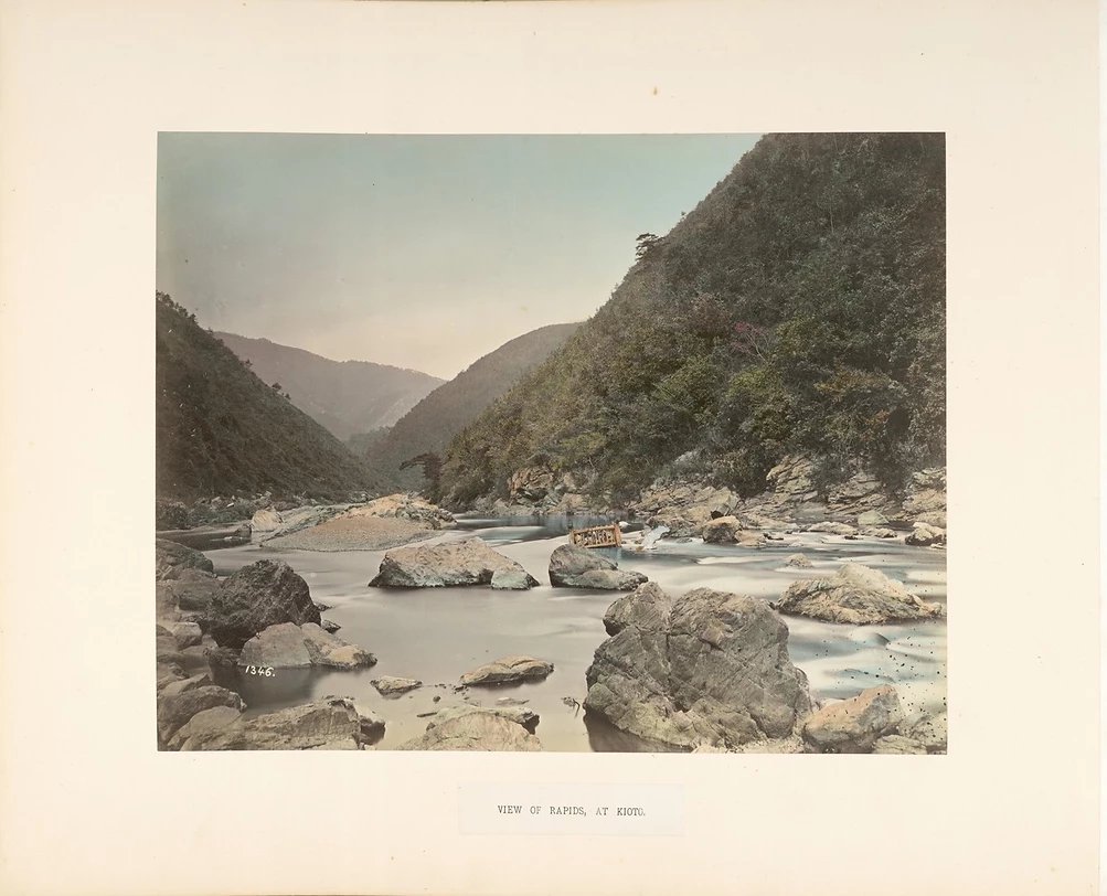 View of Rapids, at Kioto, Kusakabe Kimbei