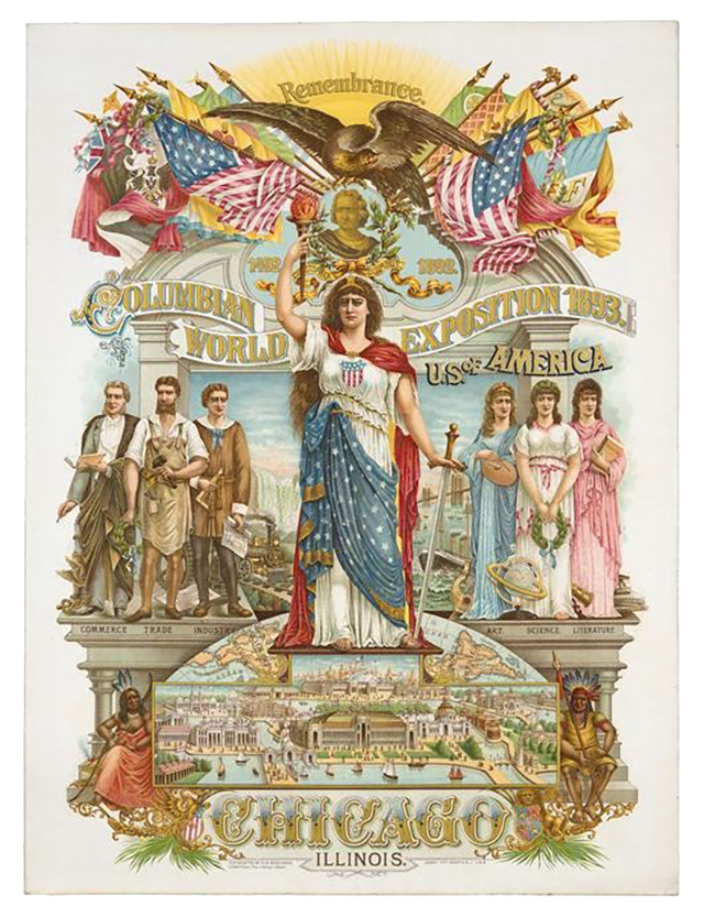 Poster, "Remembrance. Columbian World  Exposition 1893." Chicago, Illinois.