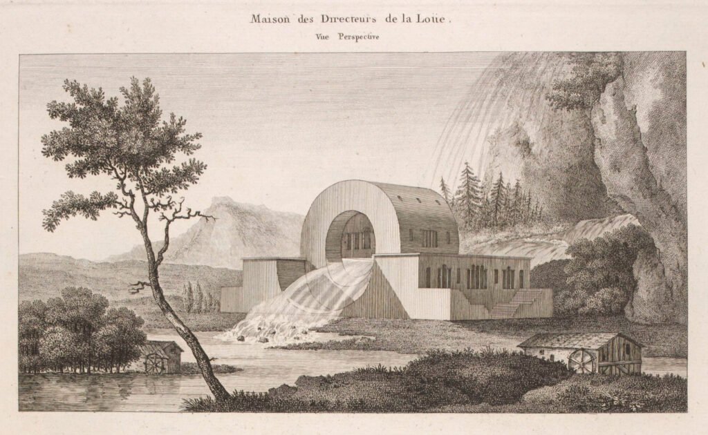Claude-Nicolas Ledoux’s design for a river inspector’s house, from a French legislative report of 1803.