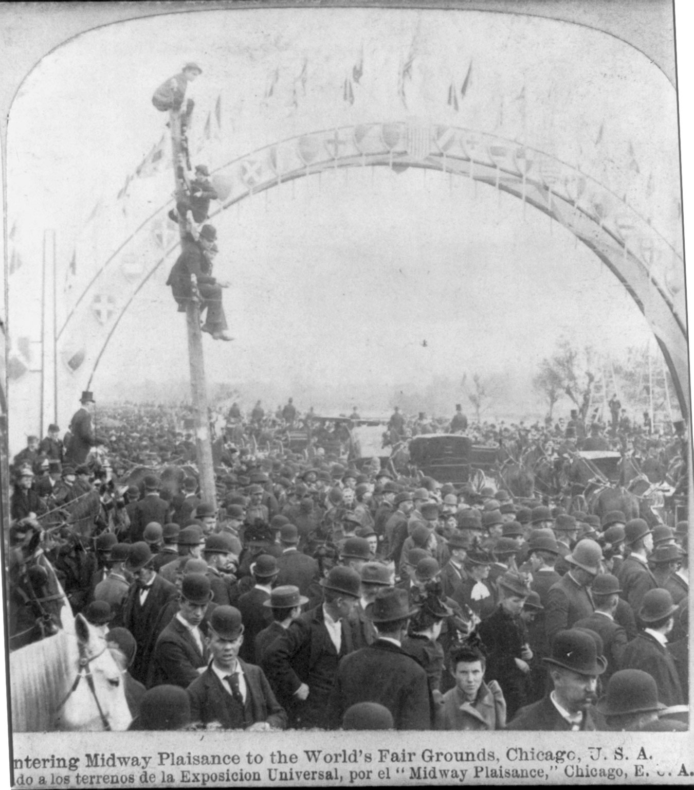 Entering Midway Plaisance to the World's Fair Grounds, Chicago Digital ID CPH 3a51887, Repro. Number LC-USZ62-51864. Library of Congress Prints & Photographs Division