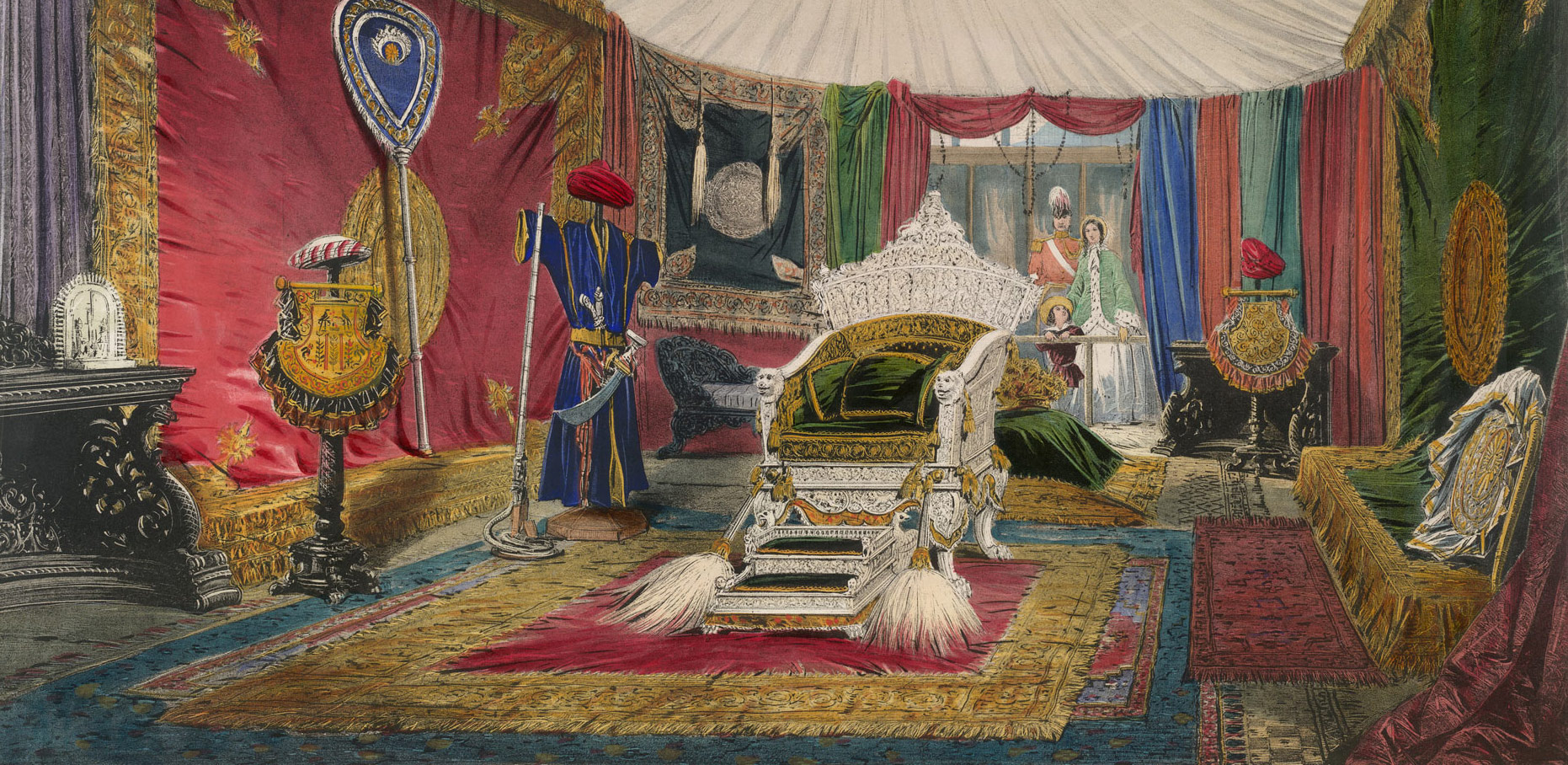 Dickinson's Comprehensive Pictures of the Great Exhibition of 1851, from the originals painted for ... Prince Albert, by Messrs. Nash, Haghe and Roberts Published-  London Created -  1854 India 7. British Library