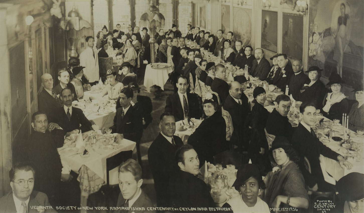 1936 Observance of the Centenary of Sri Ramakrishna's Birth in 1836. It was led by Revered Swami Bodhanandaji Maharaj, Head Swami in Charge of The Vedanta Society of the City of New York 