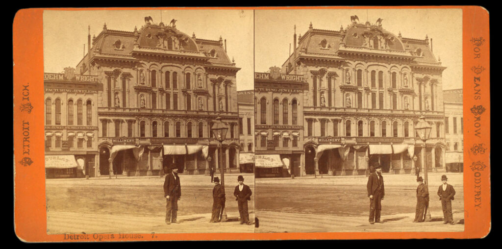 Detroit Opera House in the 1880s. Vivekananda gave several lectures here in 1894 and 1895.