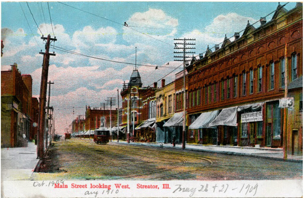 Main Street looking west, Streator, Ill. early 1900s