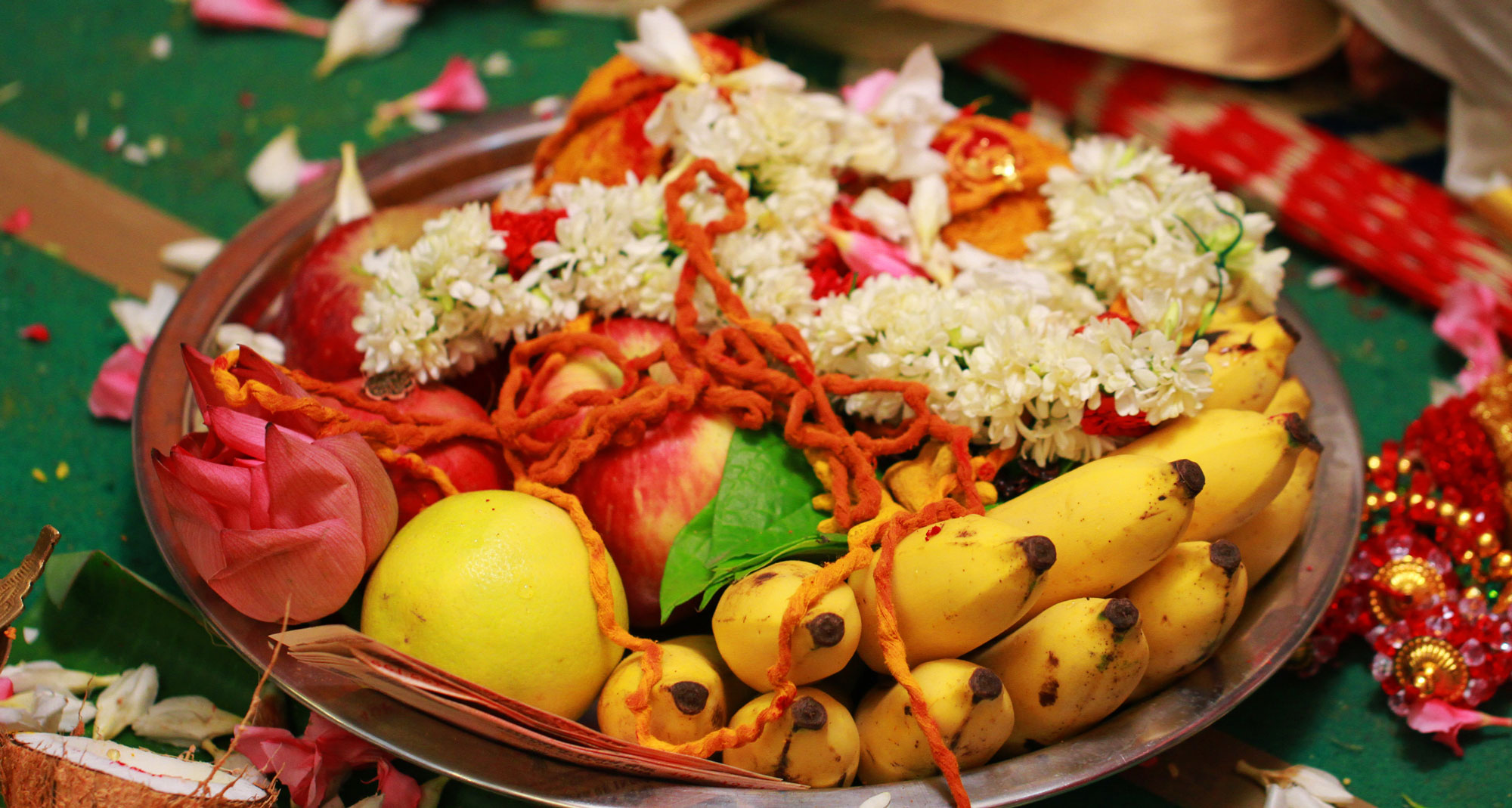 Fruit and flower offerings