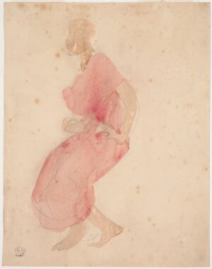 Danseuse cambodgienne de profil vers la gauche, Auguste Rodin, 1906.