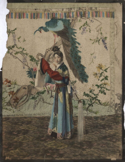 Stage photo of Mei Lanfang 梅兰芳 in The Goddess Spreads Flowers《天女散花》