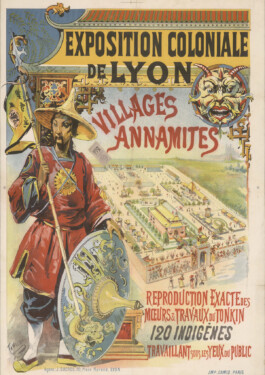 Francisco Tamagno Affiche Villages annamites à Lyon (1894)