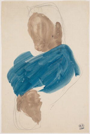 Double portrait de cambodgien, tête-bêche, Auguste Rodin, 1906, No. 4460.