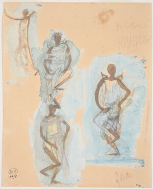 Media Viewer Quatre études de danseuses cambodgiennes, Auguste Rodin, 1906, No. 4494.
